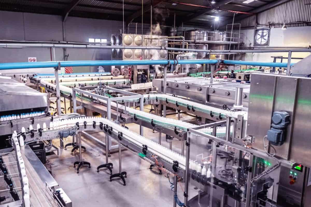 Automated packaging machinery across an integrated production line